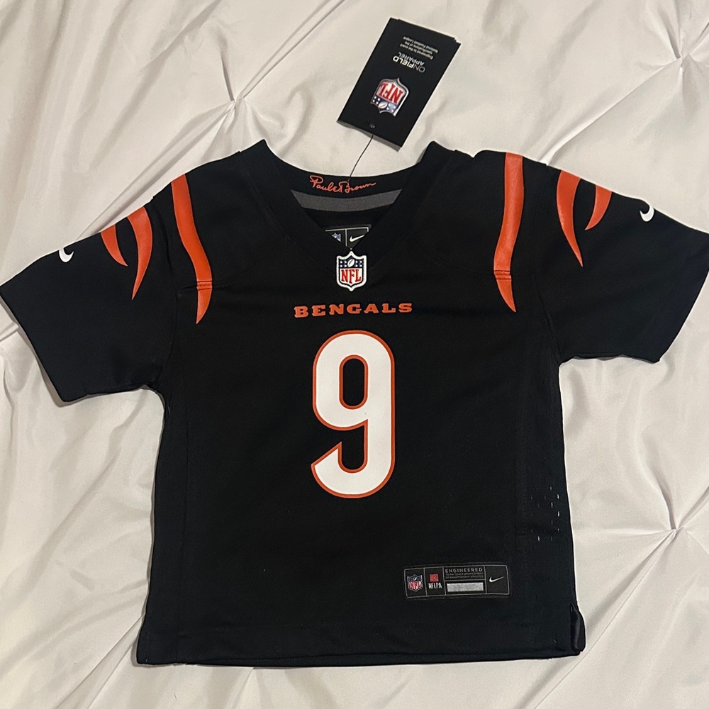 NFL Kids Black and Orange Bengals Jersey